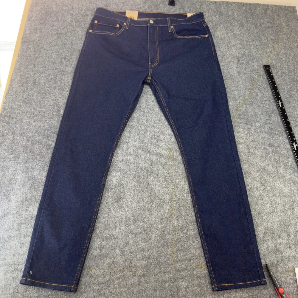 Levi's 512 Slim Taper Jeans Irregular Dark Indigo Blue Size 36 x 32